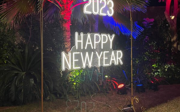 2023 new year event frame led neon light